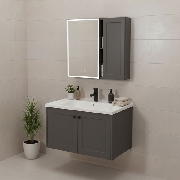 Súprava kúpeľňového nábytku s umývadlom Monti 60cm Grey