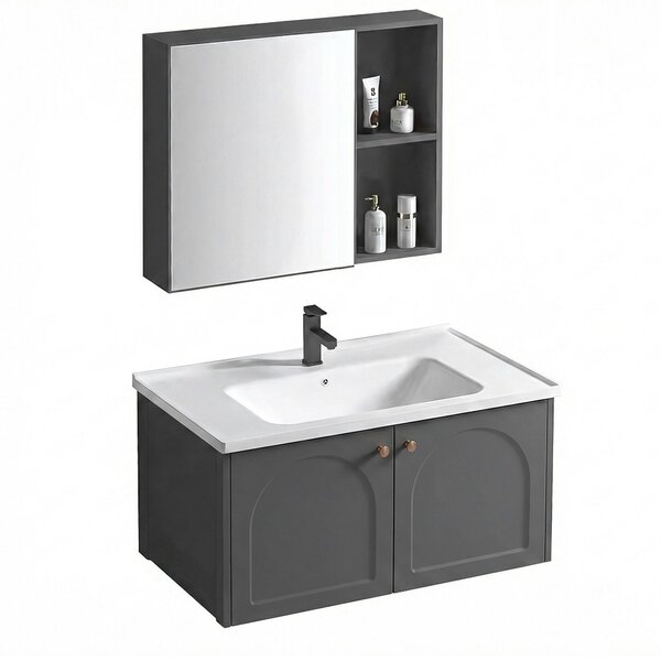 Súprava kúpeľňového nábytku s umývadlom Denver 80cm Grey