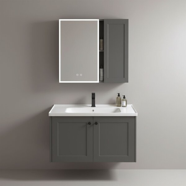 Súprava kúpeľňového nábytku s umývadlom Monti 60cm Grey