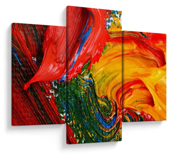 Obraz - Modrenie abstrakcie štetcom (90x60 cm)