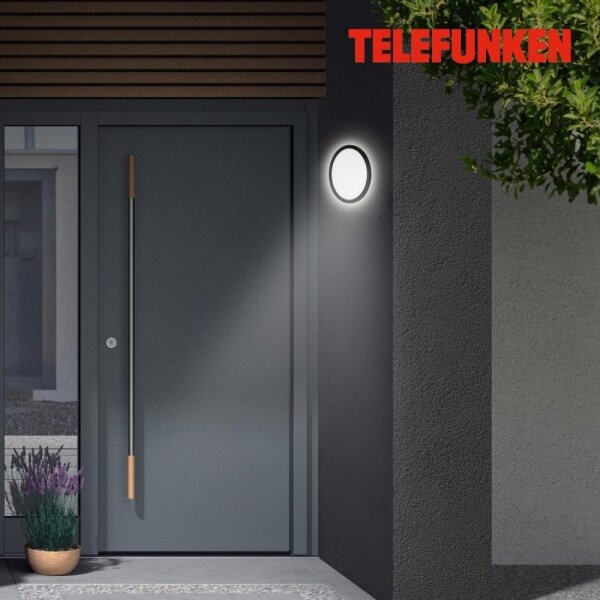 Telefunken 313405TF - vonkajšie nástenné LED svietidlo LED/15W/230V IP44 čierne