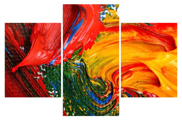 Obraz - Modrenie abstrakcie štetcom (90x60 cm)