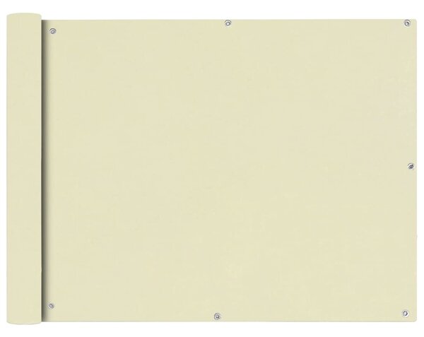 Balkónová markíza z oxfordskej látky, 90x400 cm, krémová