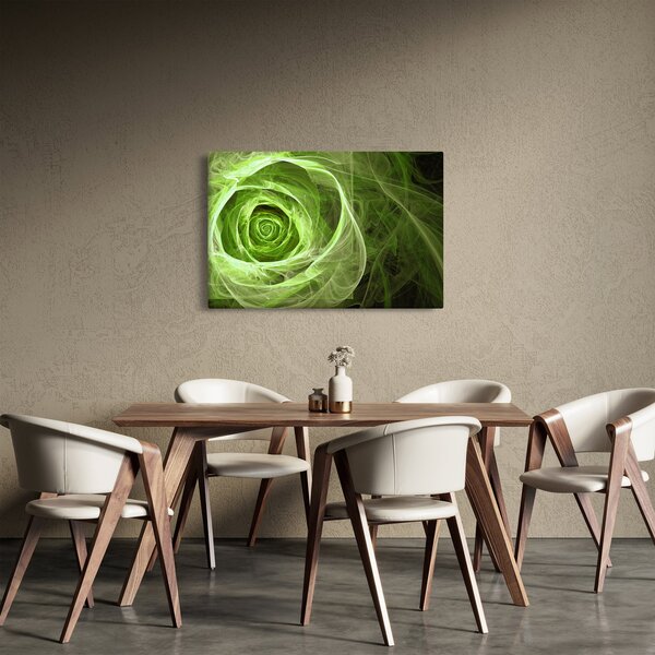 Obraz - Abstraktné ruže zelená (90x60 cm)