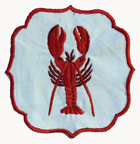 Vyšívané obrúsky Lobster, 2 ks