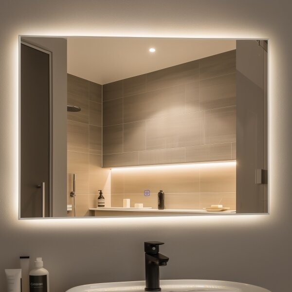 Brilagi - LED kúpeľňové zrkadlo DESIO LED/28W/230V 60x80 cm IP44 CRI 90 stmievateľné + CCT