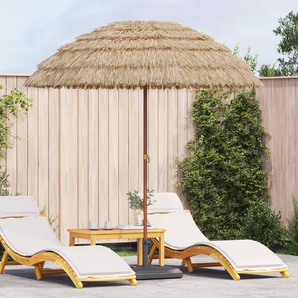 Maison Exclusive – Slnečník na pláž, 205 x 205 x 210 cm, polyester a oceľ, prírodná farba