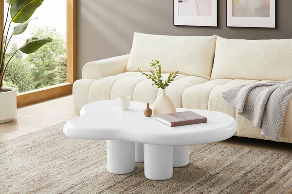 KONFERENČNÝ STOLÍK, biela, plast, 123/89/35 cm Livetastic - Stolíky do obývačky, Online Only