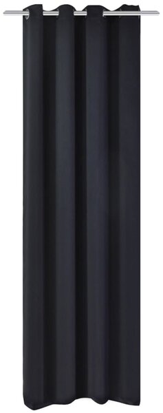 Zatemňovací záves s kovovými očkami, 270x245 cm, čierny