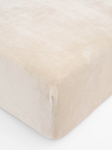 Plachta mikroplyš Deluxe do postieľky 70 x 140 cm - mandľové
