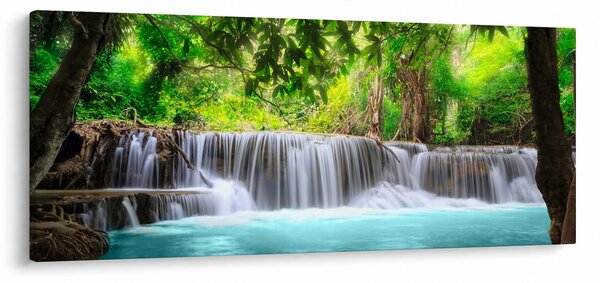 Obraz - Vodopád, tyrkysový (120x50 cm)