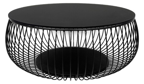 KONFERENČNÝ STOLÍK, čierna, kov, sklo, 86/86/35 cm Livetastic - Stolíky do obývačky, Online Only