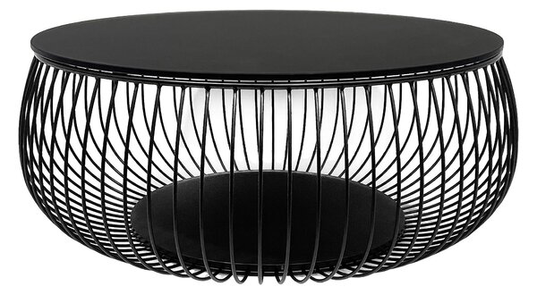 KONFERENČNÝ STOLÍK, čierna, kov, sklo, 86/86/35 cm Livetastic - Stolíky do obývačky, Online Only