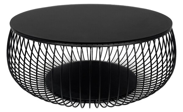 KONFERENČNÝ STOLÍK, čierna, kov, sklo, 86/86/35 cm Livetastic - Stolíky do obývačky, Online Only