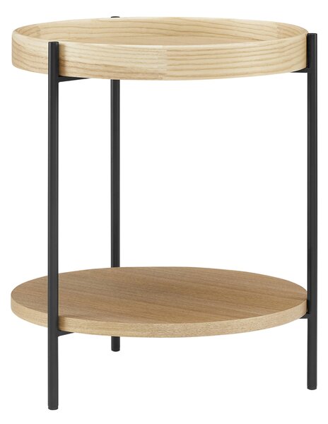 SADA KONFERENČNÝCH STOLÍKOV, farba duba, drevo, kompozitné drevo, 44-69/44-69/49-39 cm Livetastic - Stolíky do obývačky, Online Only