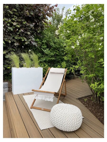 Kvetináč ELEMENTO, sklolaminát, šírka 88 cm, biely mat