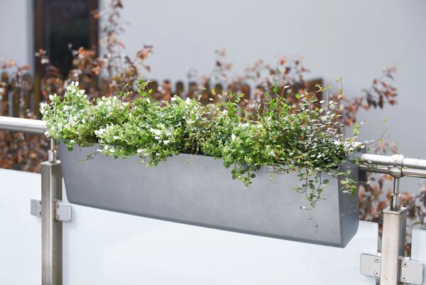 Balkónový hrantík BALKONA CLASSICO, plast, šírka 80 cm, antracit