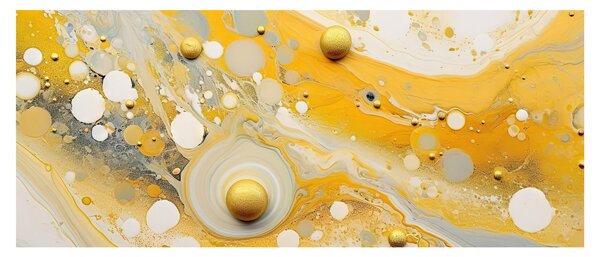 Obraz - Abstraktné pozadia so zlatým dekorom (120x50 cm)
