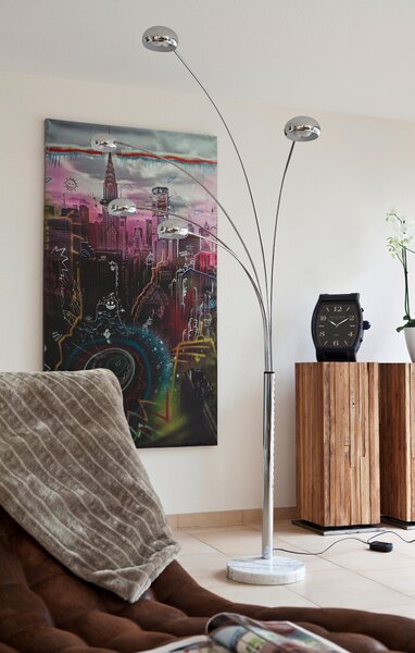 OBLÚKOVÁ LAMPA, 150/205/38 cm P & B - Online Only bytové doplnky, Online Only