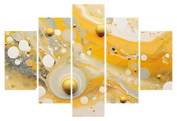 Obraz - Abstraktné pozadia so zlatým dekorom (150x105 cm)