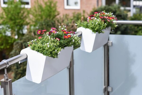 Balkónový hrantík BALKONA CLASSICO, plast, šírka 50 cm, biely lesk