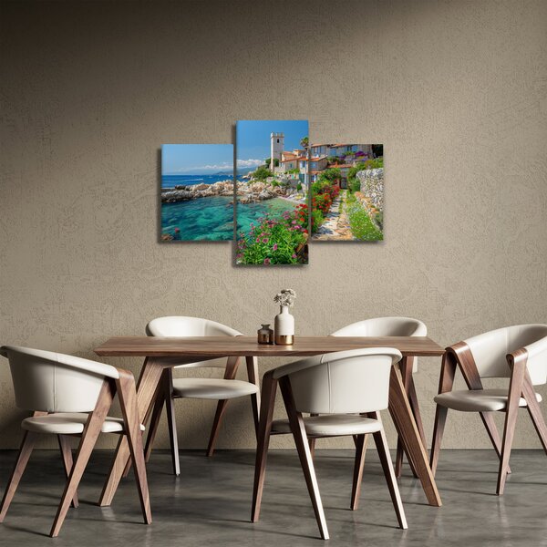 Obraz - Malebné pobrežie dediny (90x60 cm)