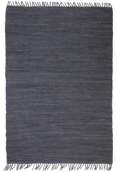 Ručne tkaný koberec Chindi, bavlna 120x170 cm, antracitový