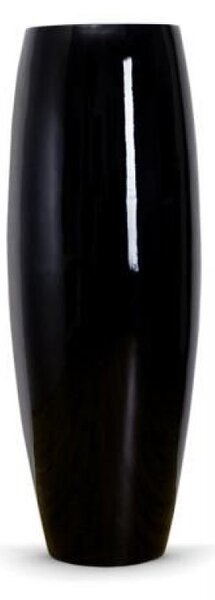 Kvetináč MAGNUM, sklolaminát, výška 100 cm, čierny lesk