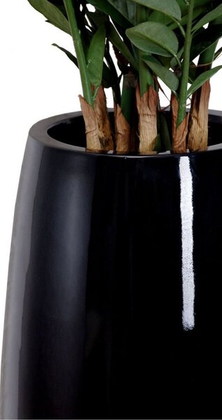 Kvetináč MAGNUM, sklolaminát, výška 80 cm, čierny lesk