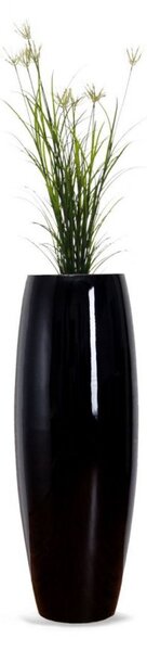 Kvetináč MAGNUM, sklolaminát, výška 80 cm, čierny lesk