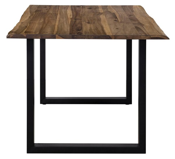 JEDÁLENSKÝ STÔL, akácia, čierna, farba vlašského orecha, 140/80/75 cm MID.YOU - Stoly, Online Only