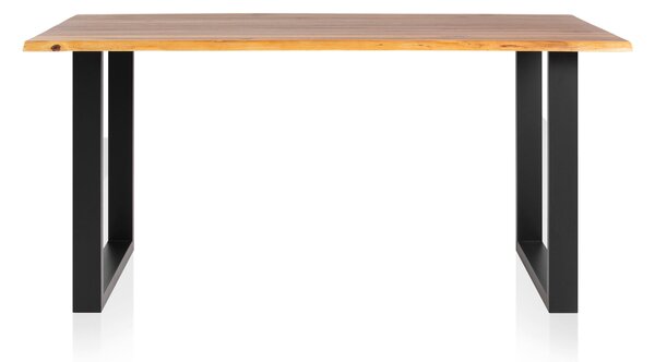 JEDÁLENSKÝ STÔL, akácia, čierna, koňaková, 120/80/77 cm MID.YOU - Stoly, Online Only