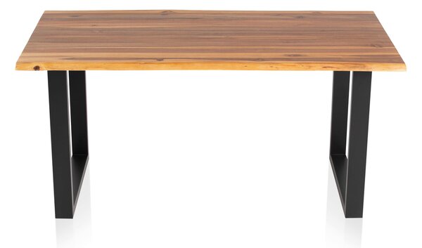 JEDÁLENSKÝ STÔL, akácia, čierna, koňaková, 120/80/77 cm MID.YOU - Stoly, Online Only