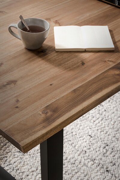 JEDÁLENSKÝ STÔL, akácia, čierna, farba vlašského orecha, 140/80/75 cm MID.YOU - Stoly, Online Only