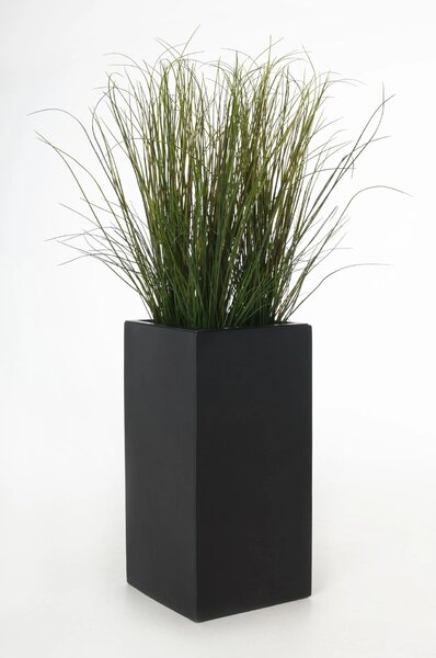 Kvetináč BLOCK, sklolaminát, výška 60 cm, antracit