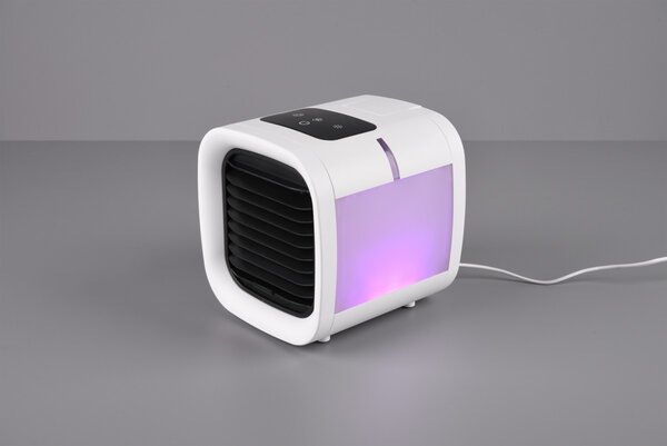 Trio R031-01 LED svietidlo a stolný ventilátor so zvlhčovačom vzduchu Icecube - RGB, s nádržkou na vodu