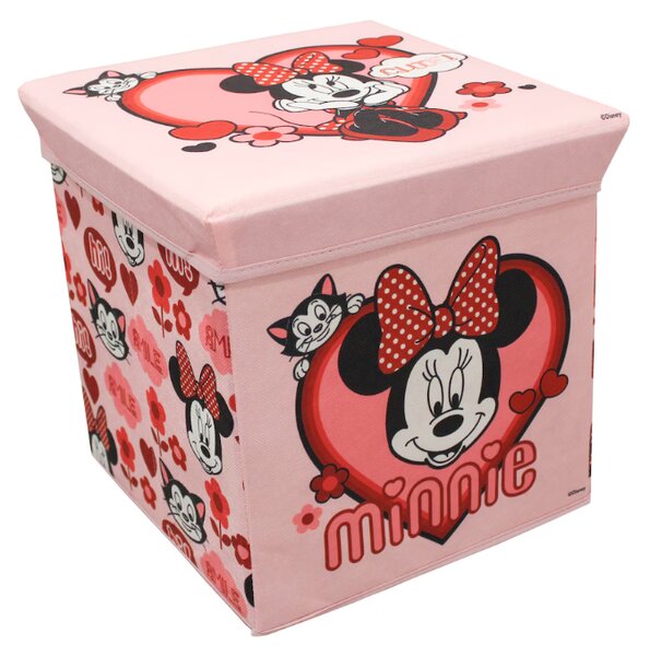Úložný box na hračky MINNIE MOUSE 30x30 cm ružový