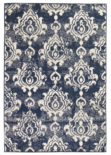 Moderný koberec, paisley dizajn, 140x200 cm, béžovo-modrý