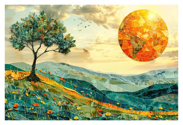 Obraz - Ilustrácia krajiny (90x60 cm)
