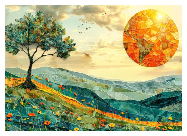 Obraz - Ilustrácia krajiny (70x50 cm)