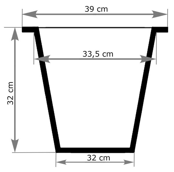 Kvetináč BLOCK, pozink, výška 100 cm, antracit, vr. zavlaž. systému