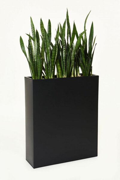 Kvetináč ELEMENTO, oceľ, šírka 75 cm, čierny