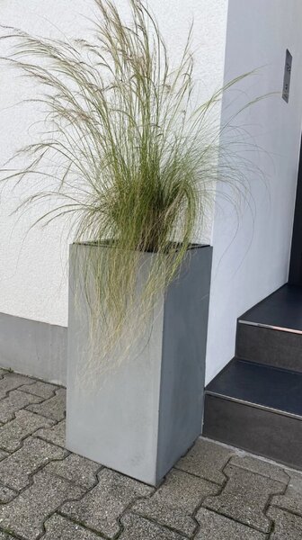 Kvetináč BLOCK, sklolaminát, výška 80 cm, betón design