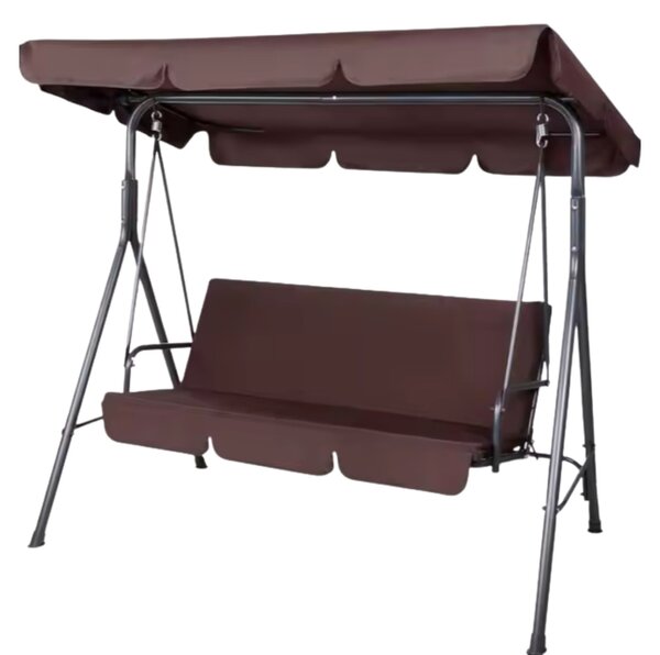Lean Záhradná hojdačka hnedá – 250kg, 2 vankúše