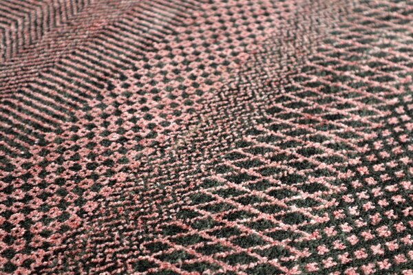 Diamond Carpets India , Ručne viazaný kusový koberec Diamond DC-MCN Black / rust, 120x170, červená, chodba / predsieň