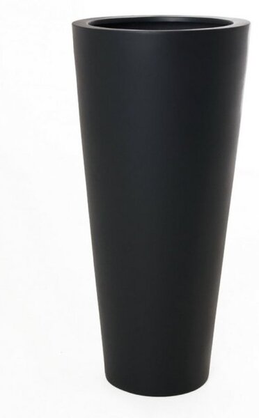 Kvetináč RONDO CLASSICO, sklolaminát, výška 80 cm, antracit