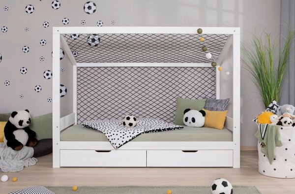 POSTEĽ S ÚLOŽNÝM PRIESTOROM, 90/200 cm biela MID.YOU - Detské izby, Online Only