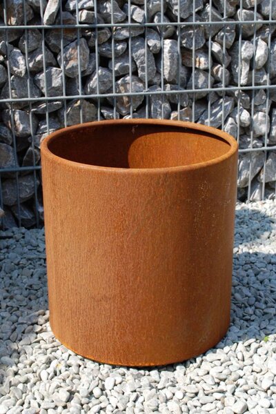 Kvetináč NEW RONDO, corten, Ø 40 cm, hnedý