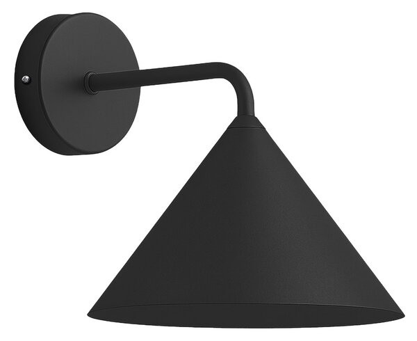 Nástenné svietidlo Capital, 1x čierne kovové tienidlo, (fi 21cm), b