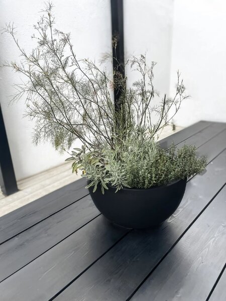 Misa na rastliny ALICE, sklolaminát, Ø 45 cm, antracit